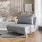 Flash Furniture Shaw Convertible Tri-Fold Sleeper Chair w/Pillow, Channel Stitching and Hideaway Legs in Light Gray BO-BS-BS031-LTGRY-GG - alternate 1